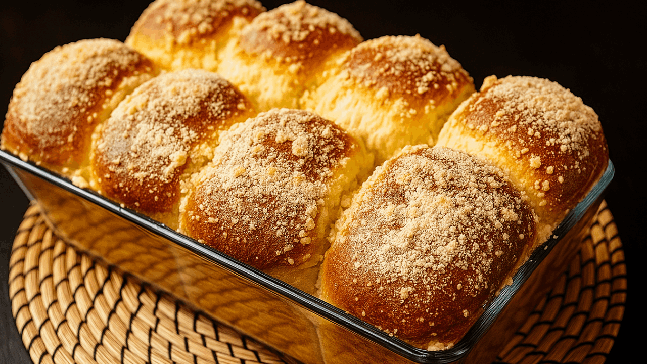 Soft Sweet Buns with Crumb Topping